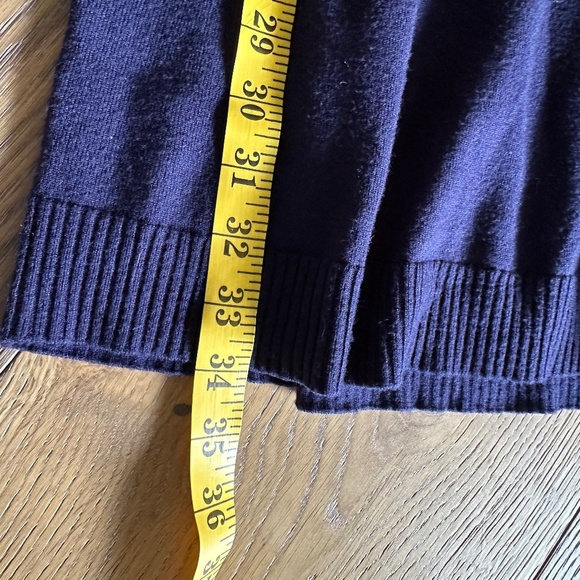 CECE Women's Long Sleeve Smock Cuff Mock Neck Sweater Dress in Navy - Picture 5 of 10